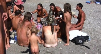 The vast oceanfront 1 Full HD video - Naturism teaches respect for the natural world and for others