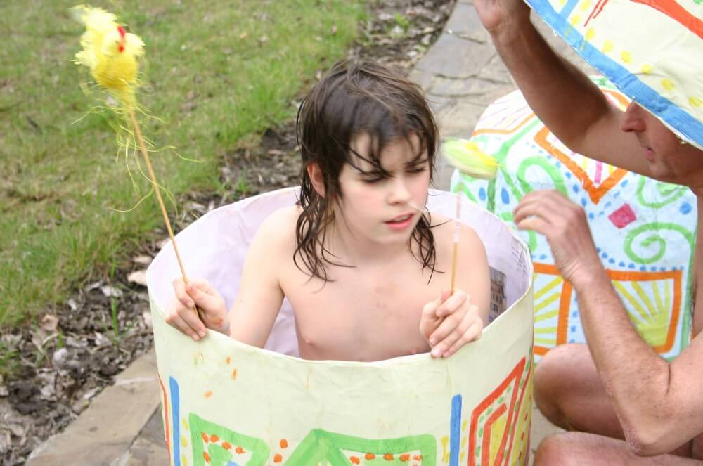 Easter 2X Eggs Outdoors photos - Family naturism in European countries