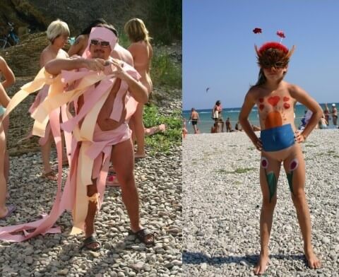 Natural Mud Camouflaging pics - The emergence of naturism is linked to the name of Soren Sorensen