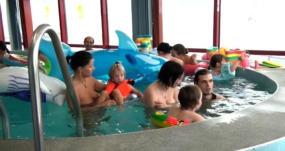Indoor Swim Exercise - Naturism is based on love for oneself and nature