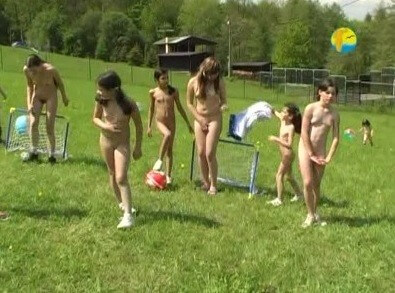 Naturist Freedom: Slide in the Summer - In our home, we are all nudists