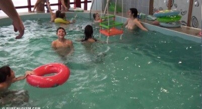 Indoor Swim Exercise 2 Full HD video - Core values of nudist clubs