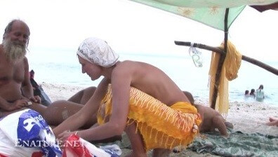 Enature - Back to the bare beach Full HD - She appeared completely naked