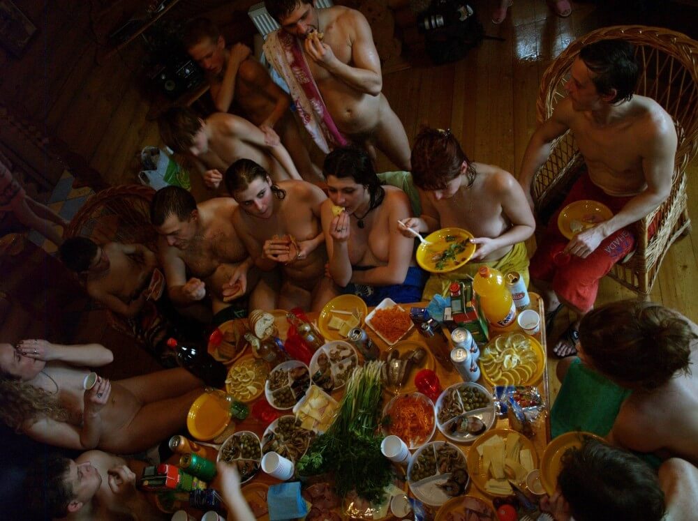 Family Valentines Dinning pics - Naturists view nudity as a philosophy of life