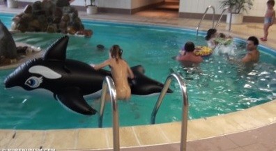 Naturism - Indoor dolphin ride Full HD upd - Freedom of choice and honesty are key ideas in naturism and nudism