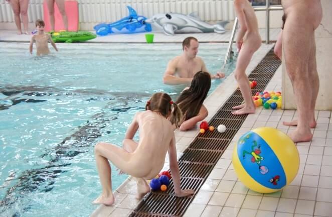 Nude family in the pool photos - Nudity helps one better understand oneself and the surrounding world